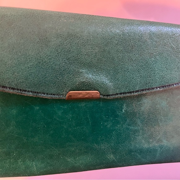 Leather Green slim wallet - Picture 4 of 4